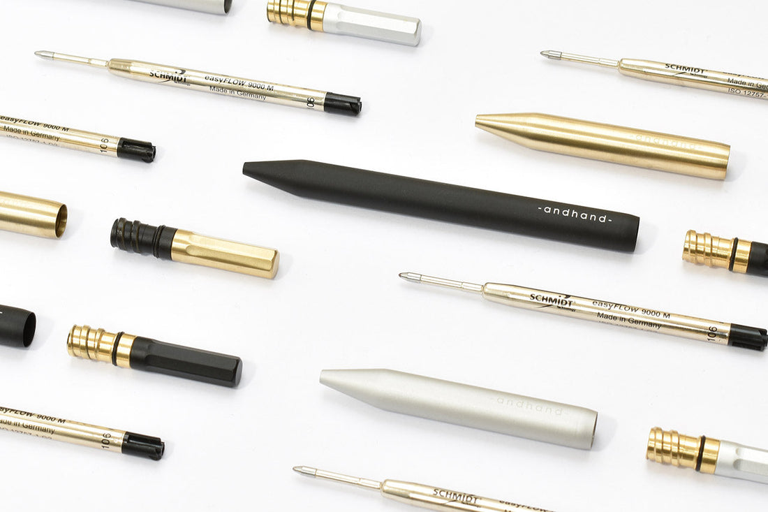 premium machined ballpoint components. Compare these to the parts of fountain pens