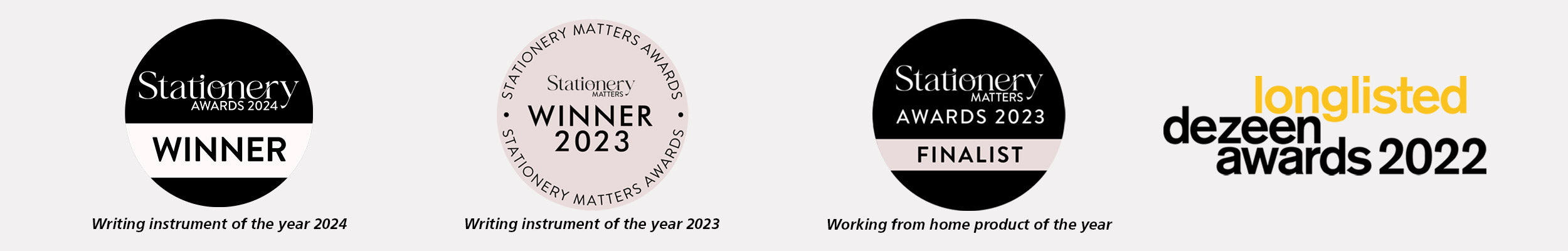 Award winning design. Andhand are proud winners of writing instrument of the year 2 years running. Also finalist for working from home product of the year and longlisted in the Dezeen awards.
