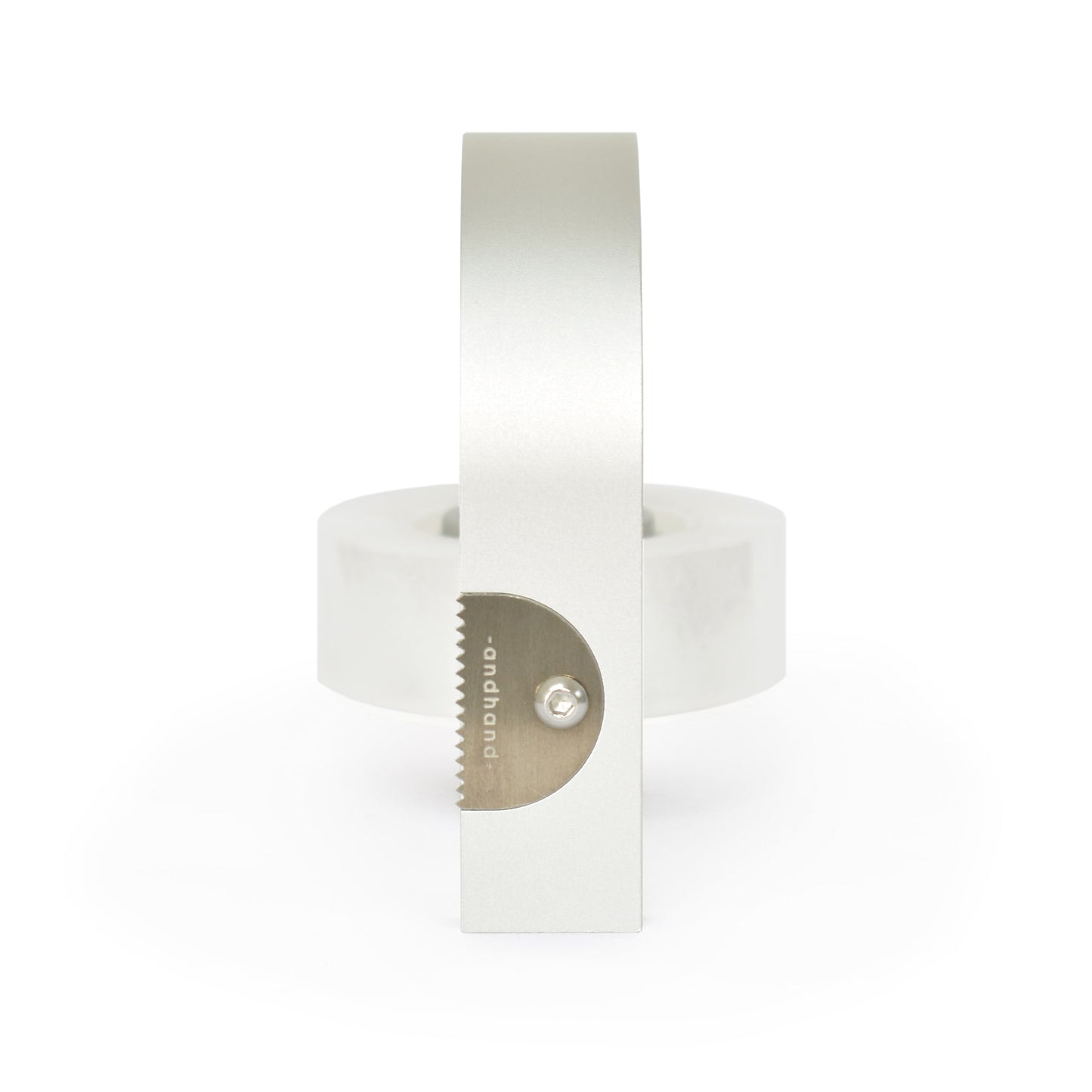Silver sellotape dispenser. Tape with dispenser.