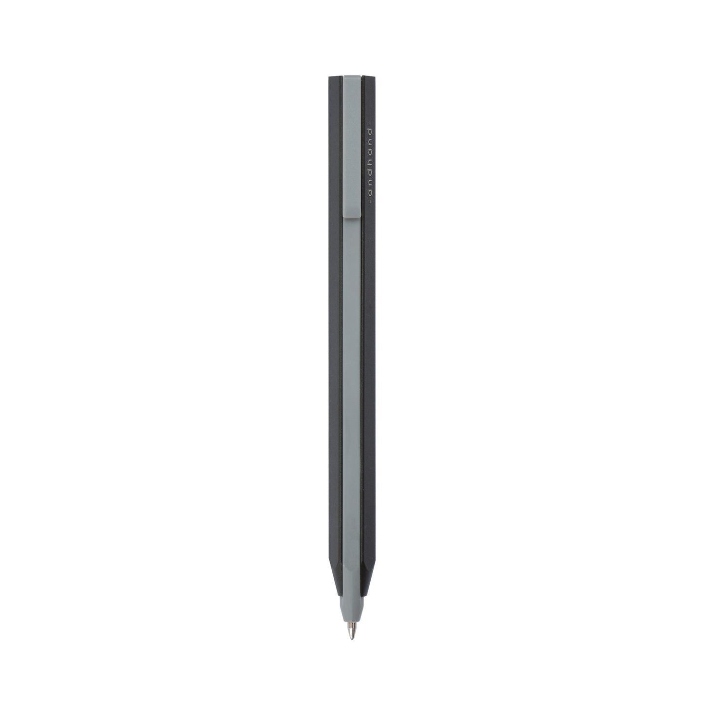 Core retractable pen in black finish. It is elegantly minimal in design and has been crafted from a durable palette of materials. Unique retracting mechanism and stylish modern form.
