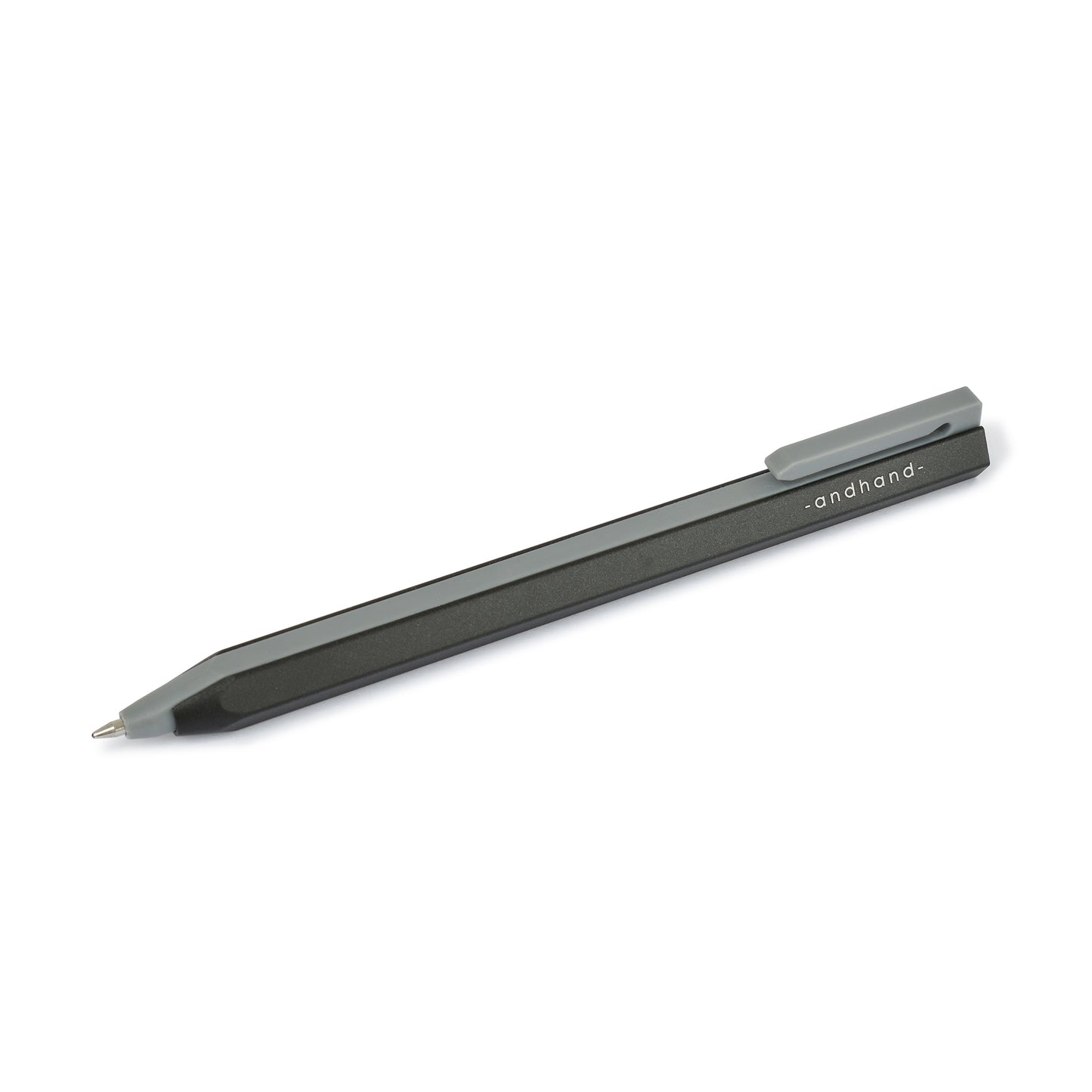 Core retractable pen in black finish. It is elegantly minimal in design and has been crafted from a durable palette of materials. Unique retracting mechanism and stylish modern form.