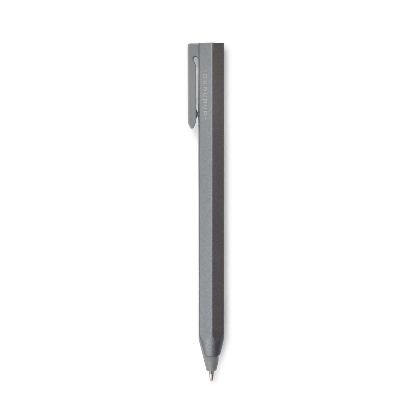 Core retractable pen is elegantly minimal in design and has been crafted from a durable palette of materials. Unique retracting mechanism and stylish slate grey finish.