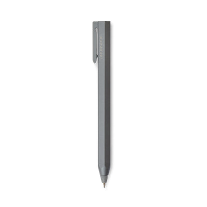 Core retractable pen is elegantly minimal in design and has been crafted from a durable palette of materials. Unique retracting mechanism and stylish slate grey finish.