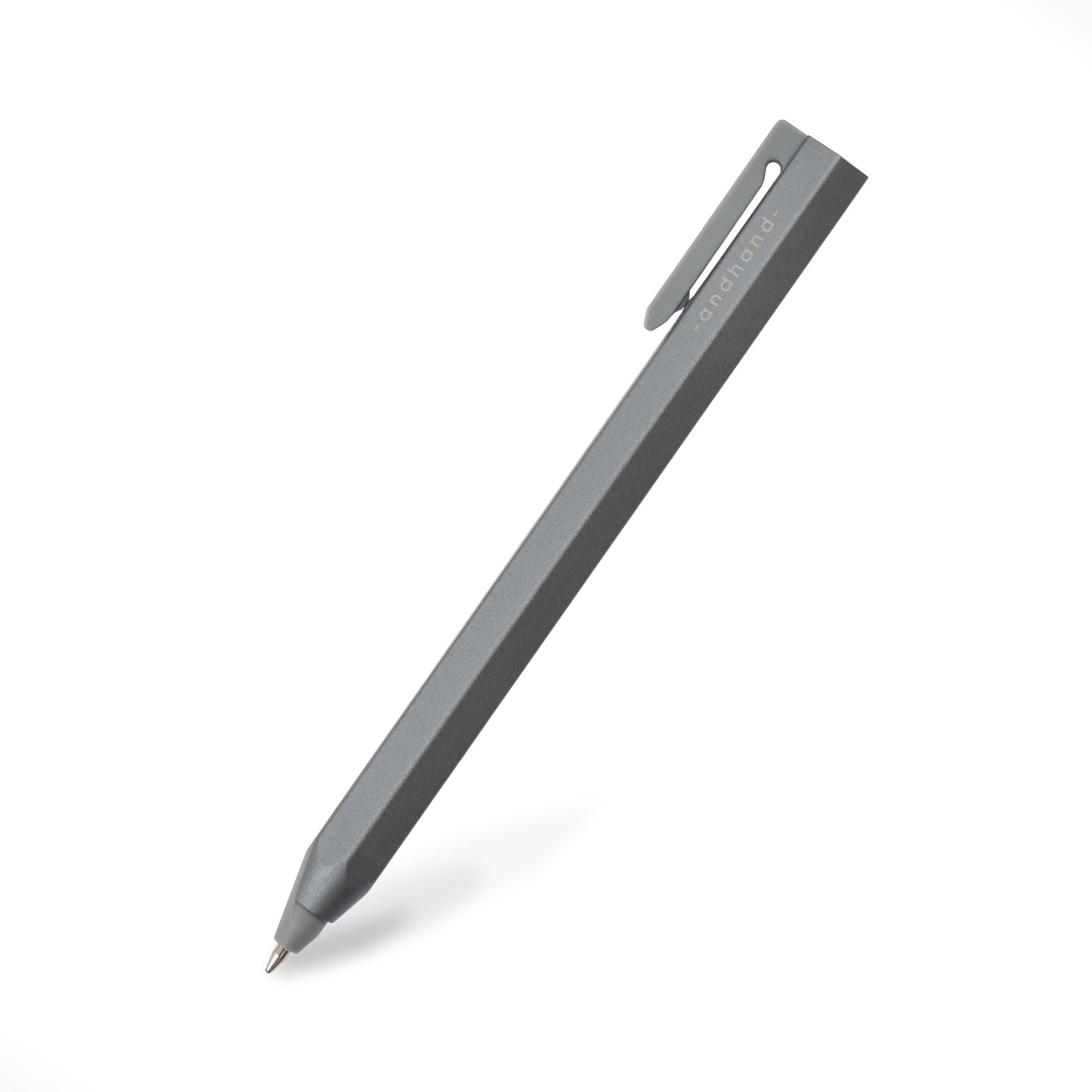 Core retractable pen is elegantly minimal in design and has been crafted from a durable palette of materials. Unique retracting mechanism and stylish slate grey finish.
