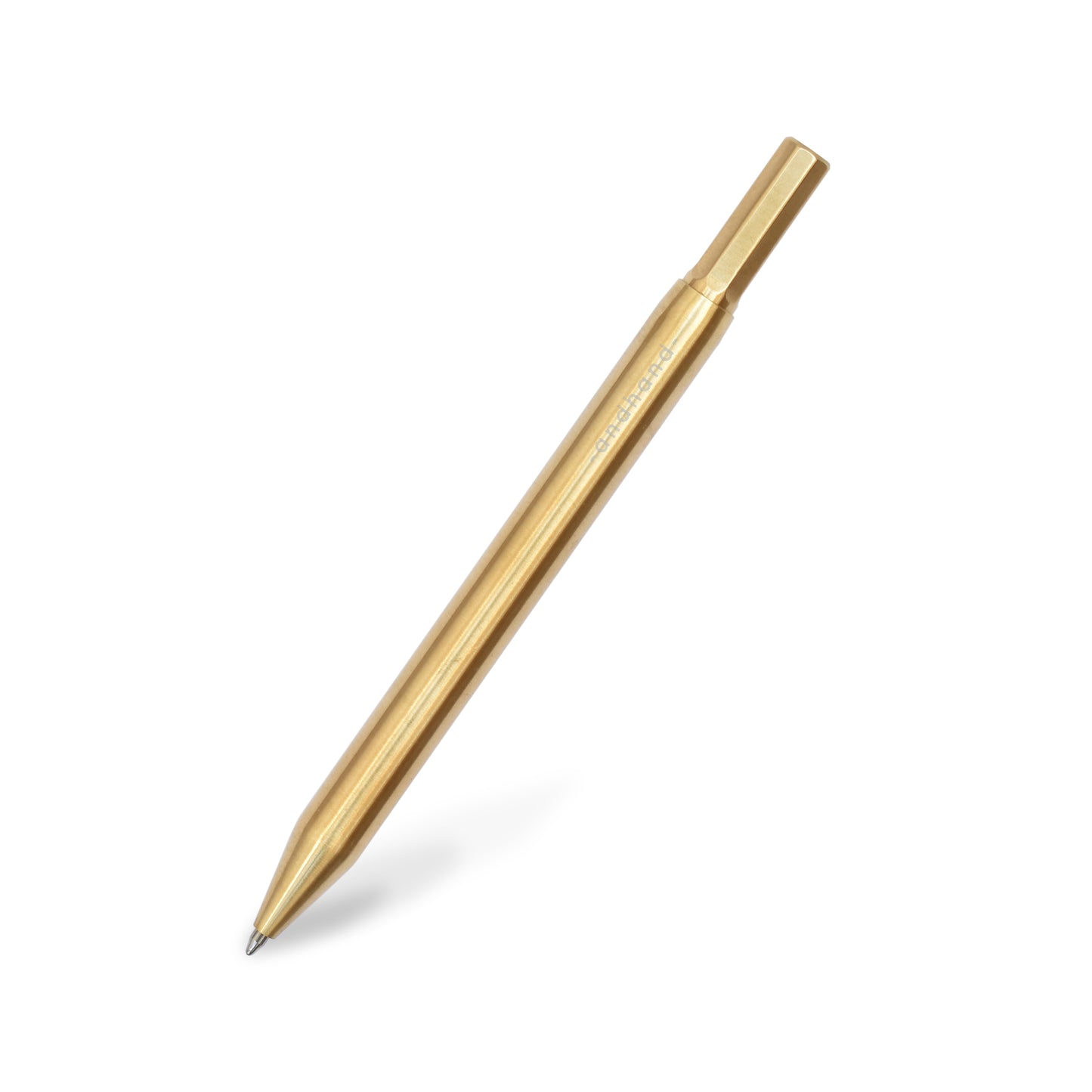 Solid brass ballpoint pen from Andhand. An expertly precise writing tool featuring a smooth mechanism and modern minimal design. Amazingly durable and refined.