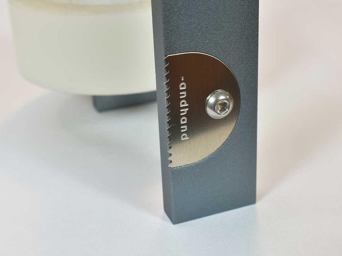 Detail of hoop tape dispenser