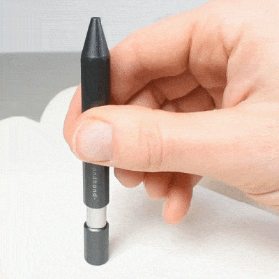 Animated gif showing the piston click mechanism of the aspect pen