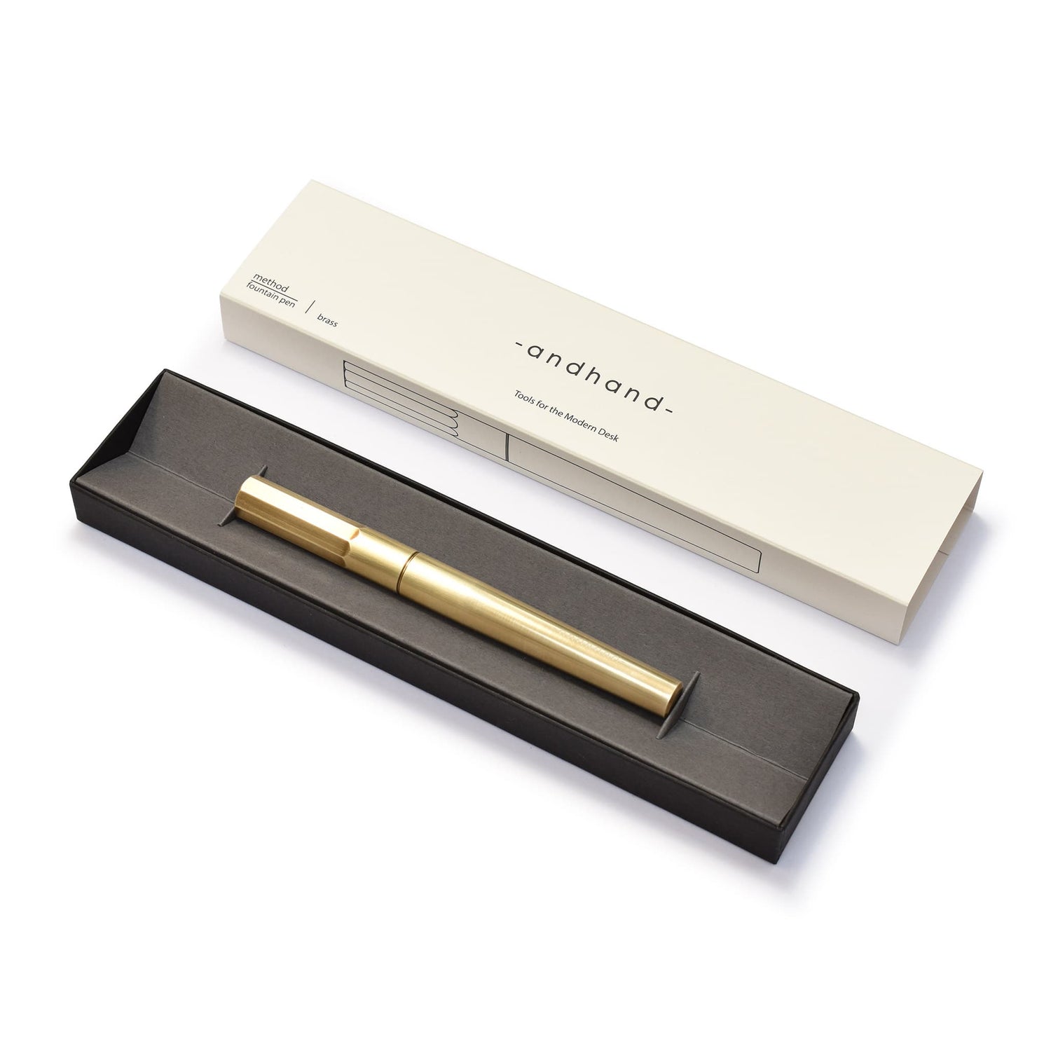 Black and Brass fountain pen in premium presentation box. Ideal for graduation, father's day or other special occasion.