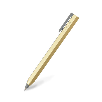 Core retractable pen is elegantly minimal in design and has been crafted from a durable palette of materials. Unique retracting mechanism and stylish gold finish.